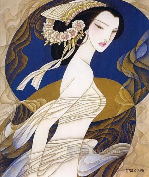  Chinese Art Painting - Feng cj Chinese girl